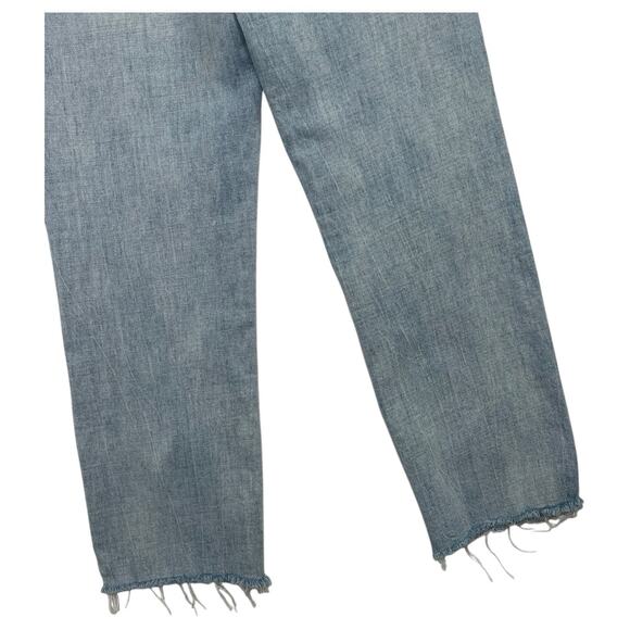 Pistola Jeans Womens 28 Blue Monroe Mid Rise Crop Cigarette Light Wash Straight - Picture 4 of 14